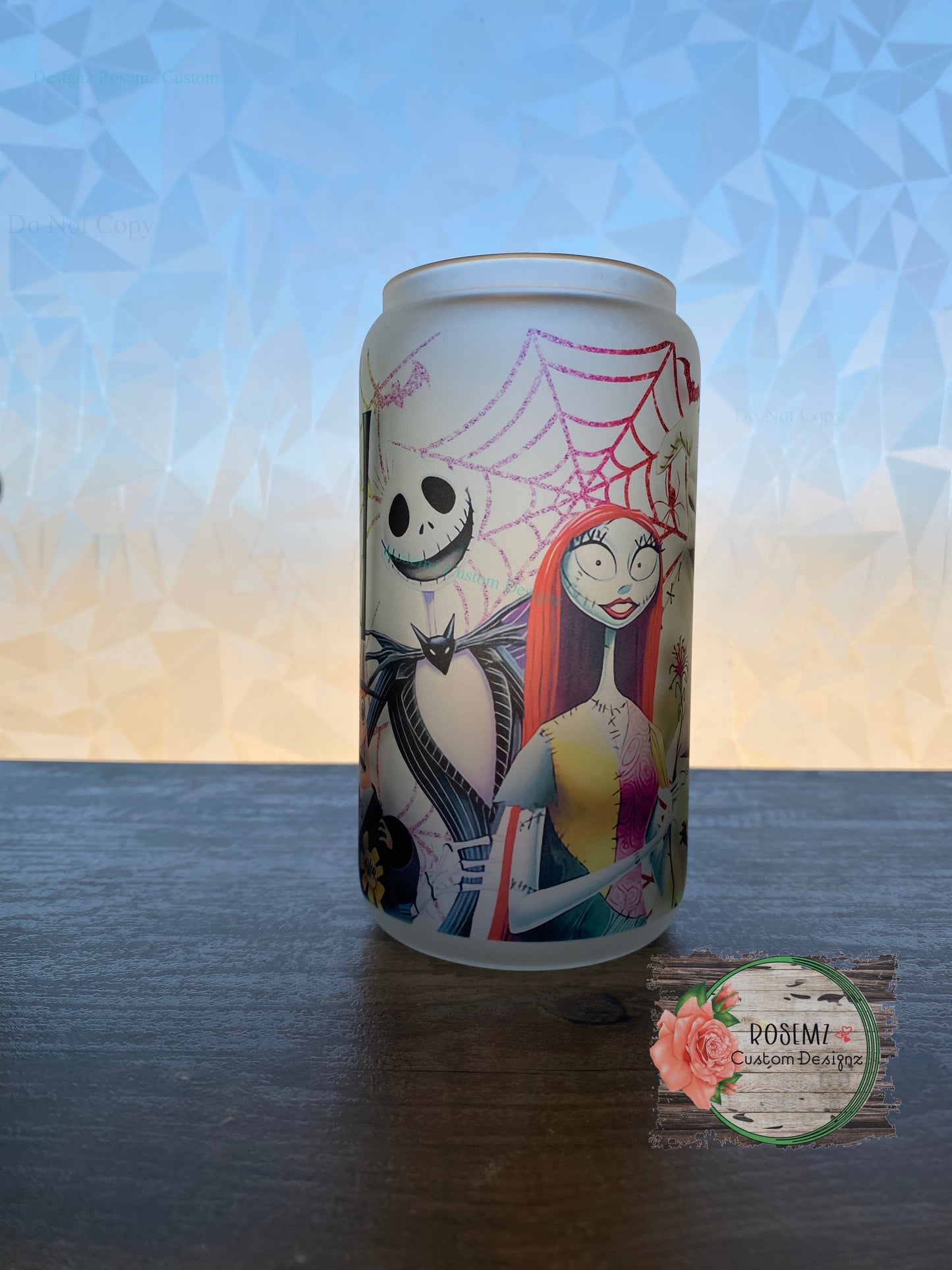 Nightmare, Christmas, Jack, sally, oogie, glass cup, beer can, coke can, coffee cup