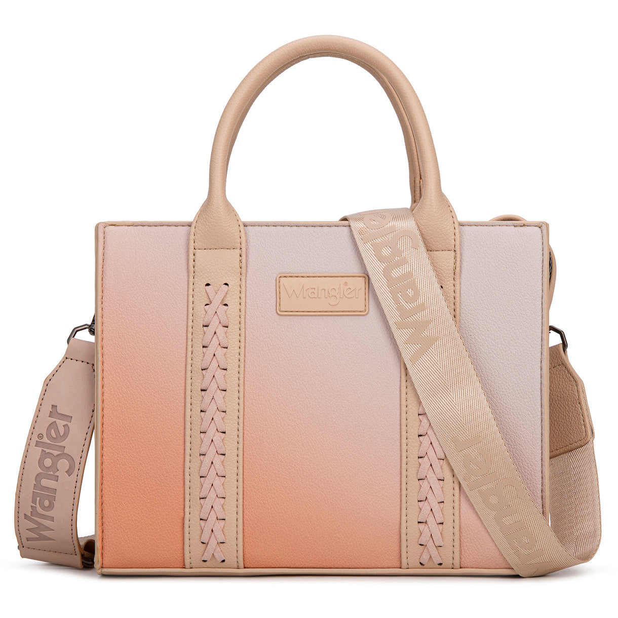 Wrangler Ombre Western Tote/Crossbody - Tan