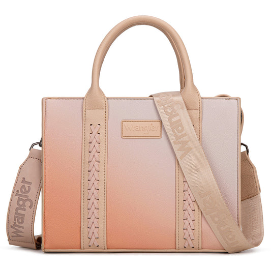 Wrangler Ombre Western Tote/Crossbody - Tan