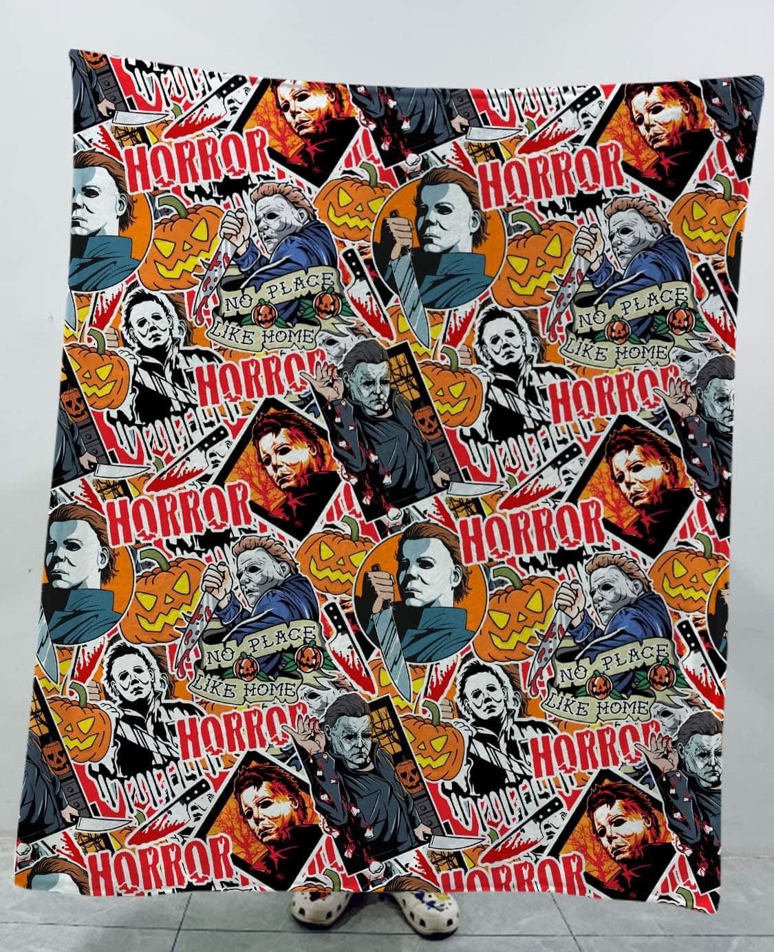 Halloween print fleece blankets