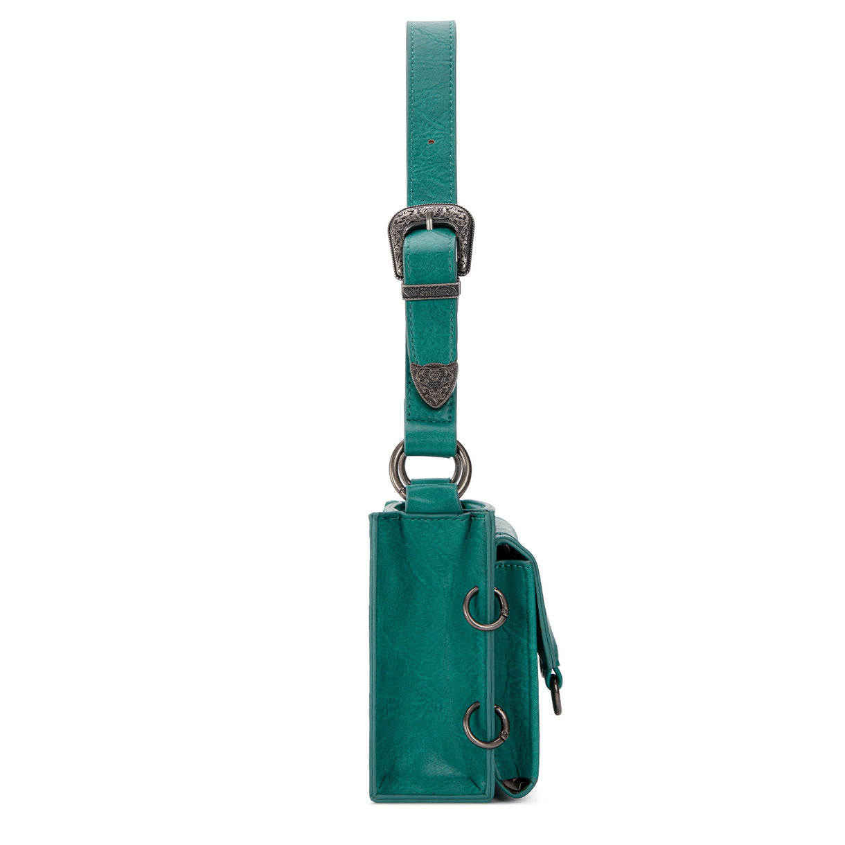 Wrangler Buckle Charm Small Shoulder Bag - Turquoise