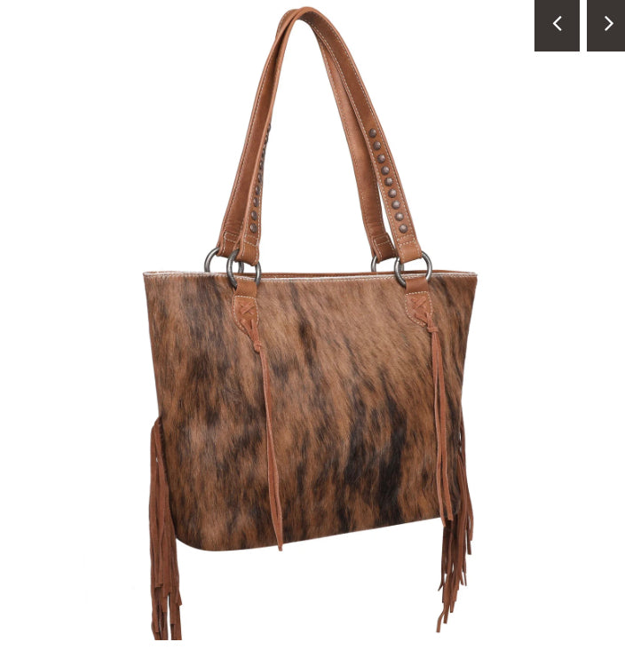 Trinity Ranch Hair-On Cowhide Collection Concealed Carry Tote