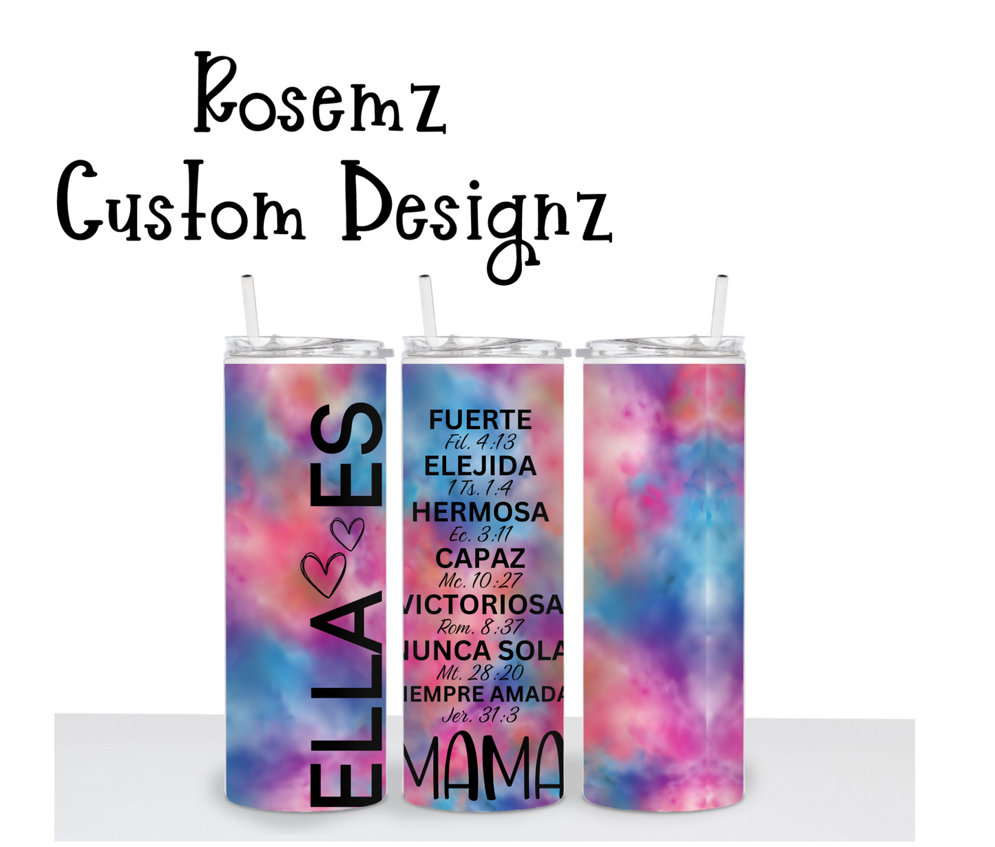 SHE IS... MOM bible verse 20oz Insulated Tumbler *custom orders add name at checkout in (order special instructions tab)