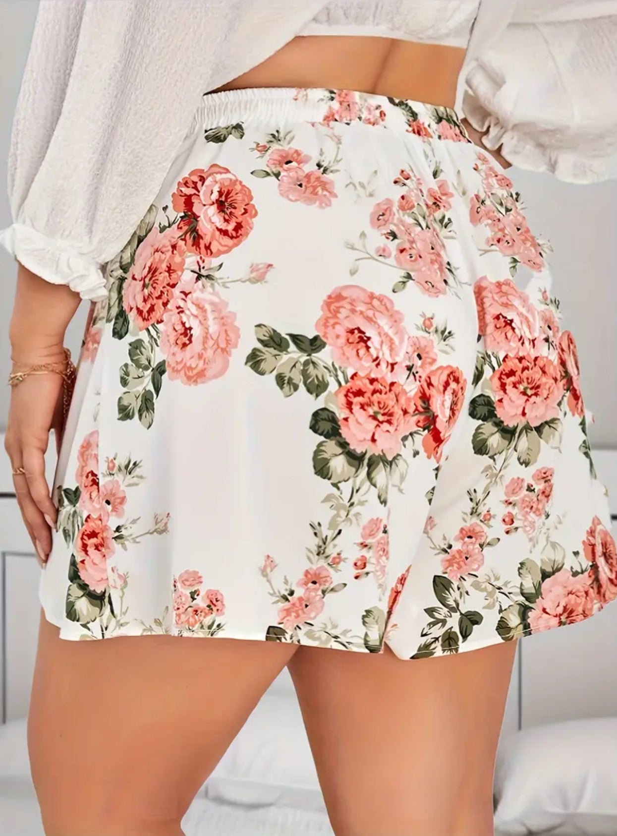 Floral print High waisted shorts - Spring - Summer