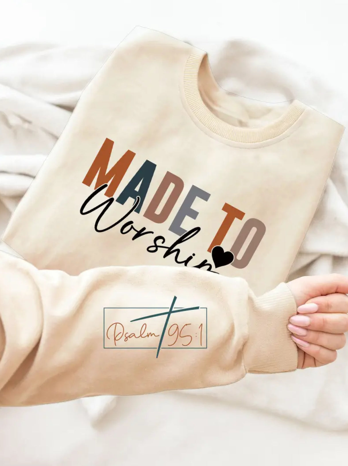 “Made to Worship” Inspirational Sweatshirt