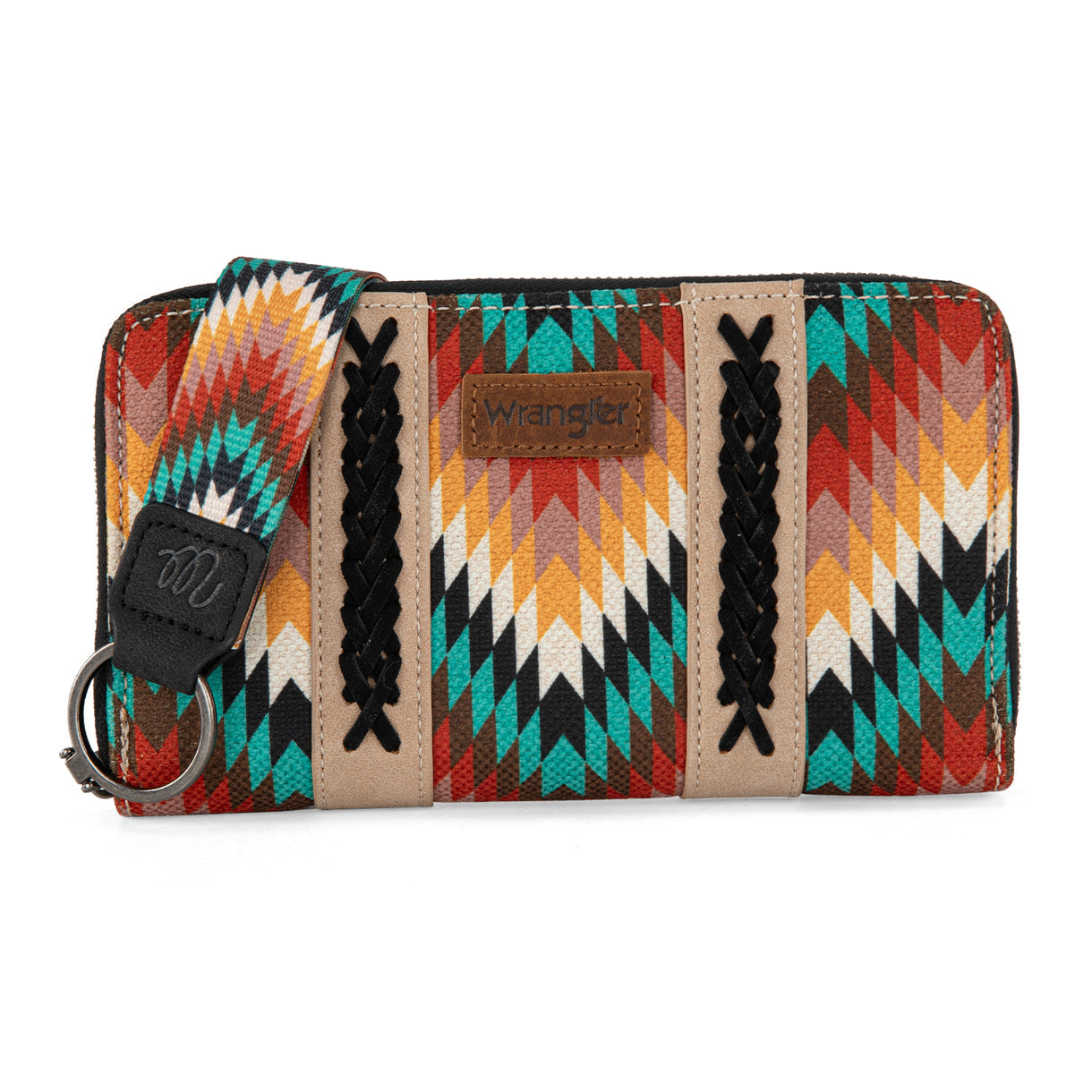 Wrangler Southwestern Art Print Wallet - Black - Multi Color