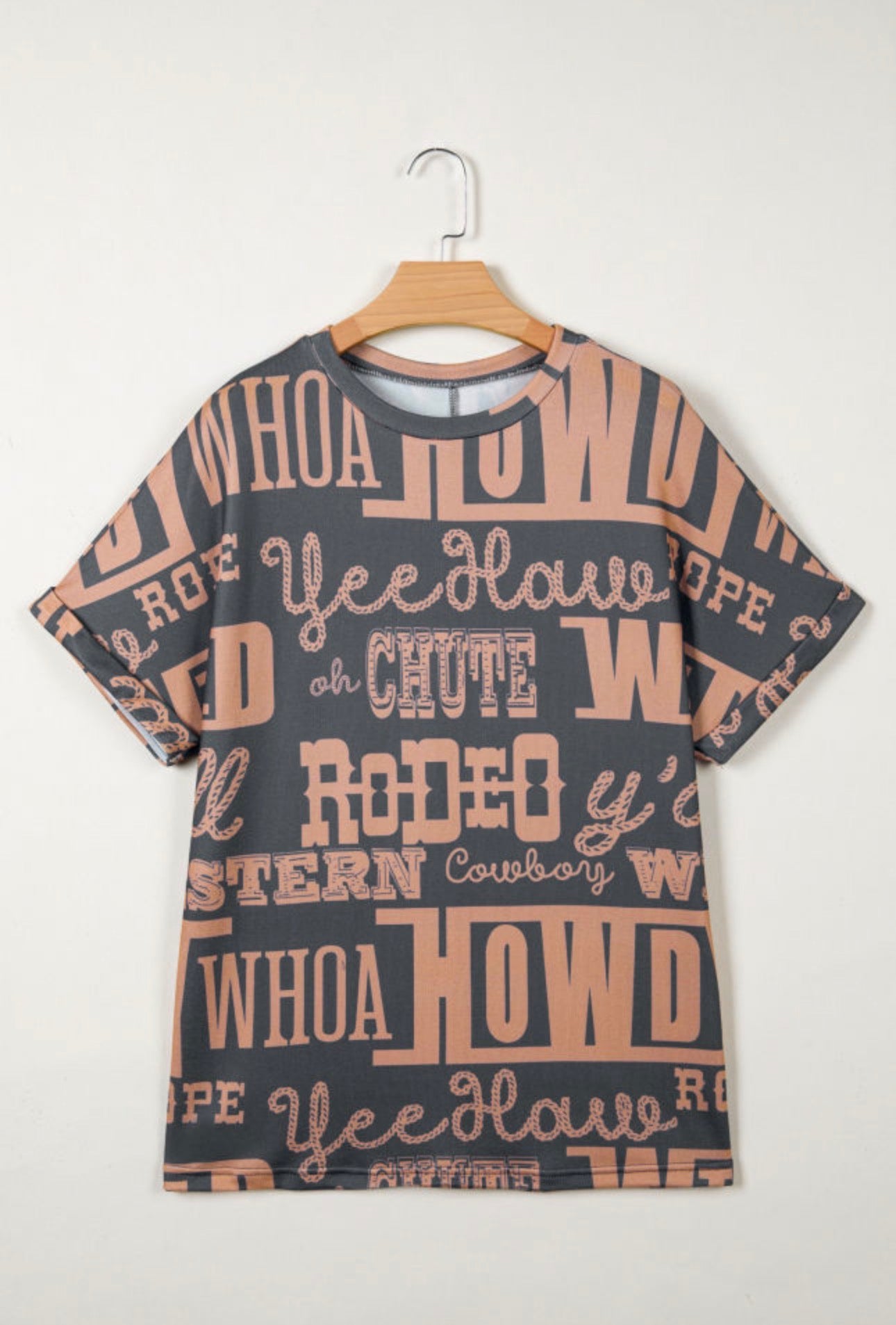 Howdy Graphic Tee – Charcoal
