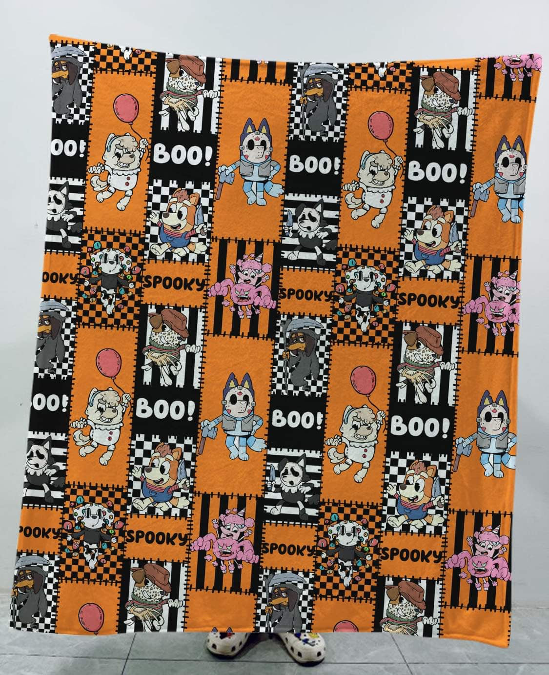 Halloween print fleece blankets