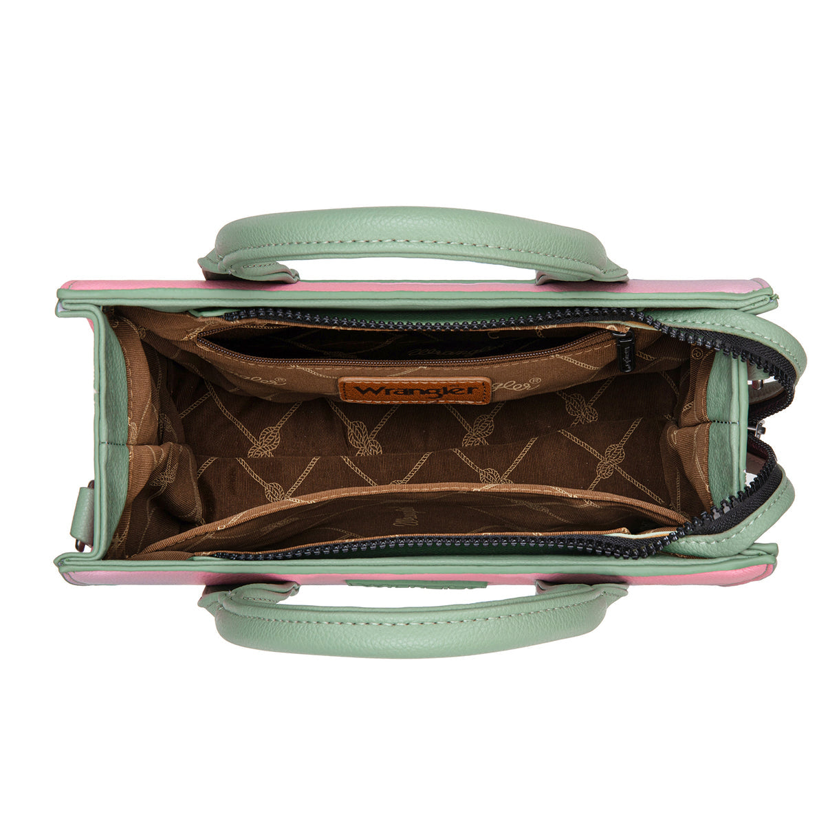 Wrangler Ombre Western Tote/Crossbody - Green - Pink