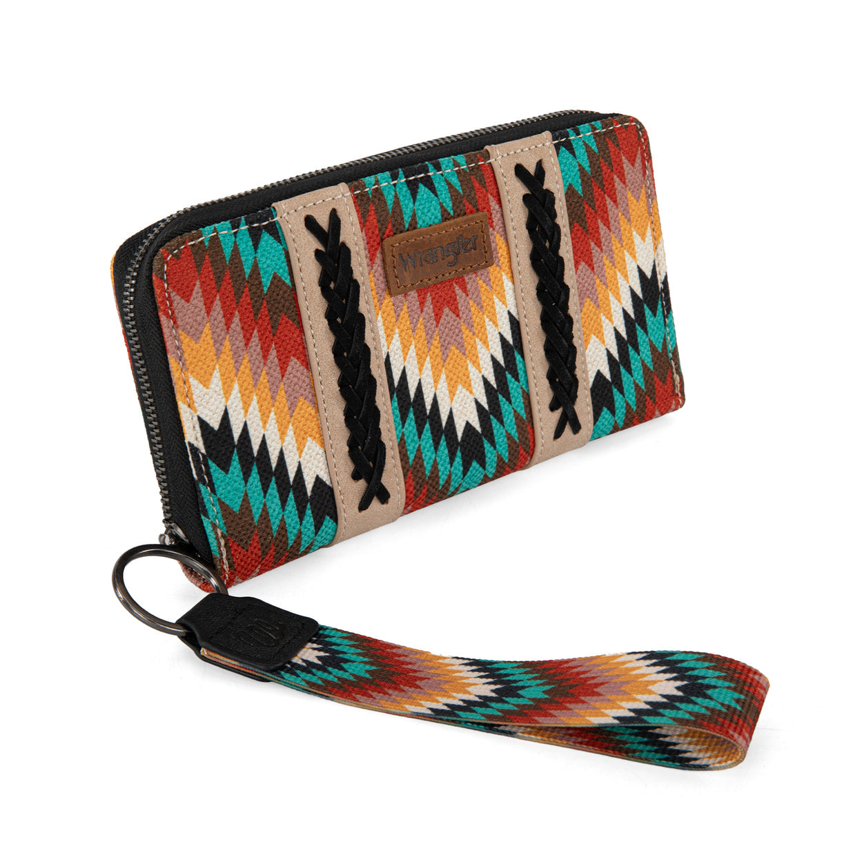 Wrangler Southwestern Art Print Wallet - Black - Multi Color