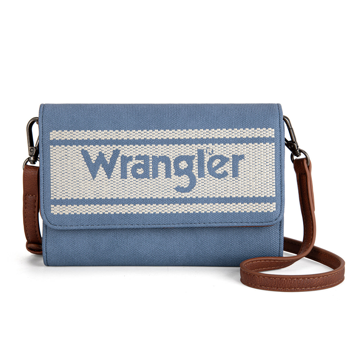 Wrangler Logo Waxed Canvas Wallet/Crossbody - Jean