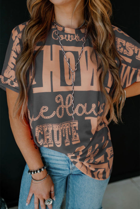 Howdy Graphic Tee – Charcoal