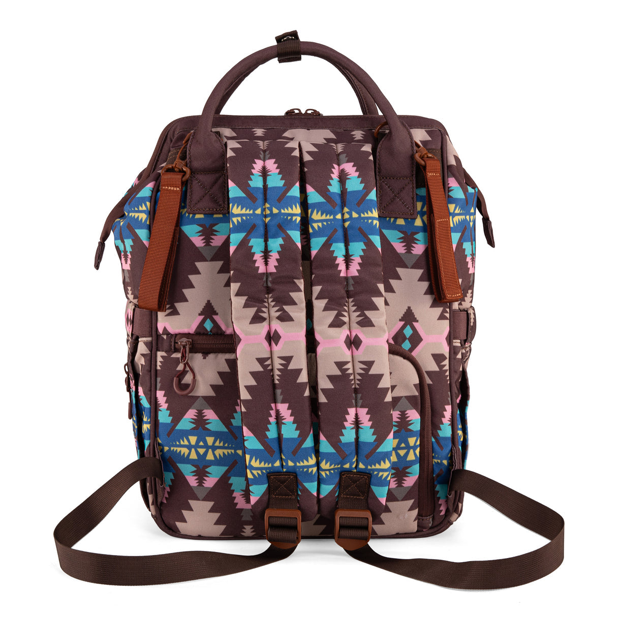 Wrangler Aztec Printed Callie Backpack - Dark Brown - Coffee
