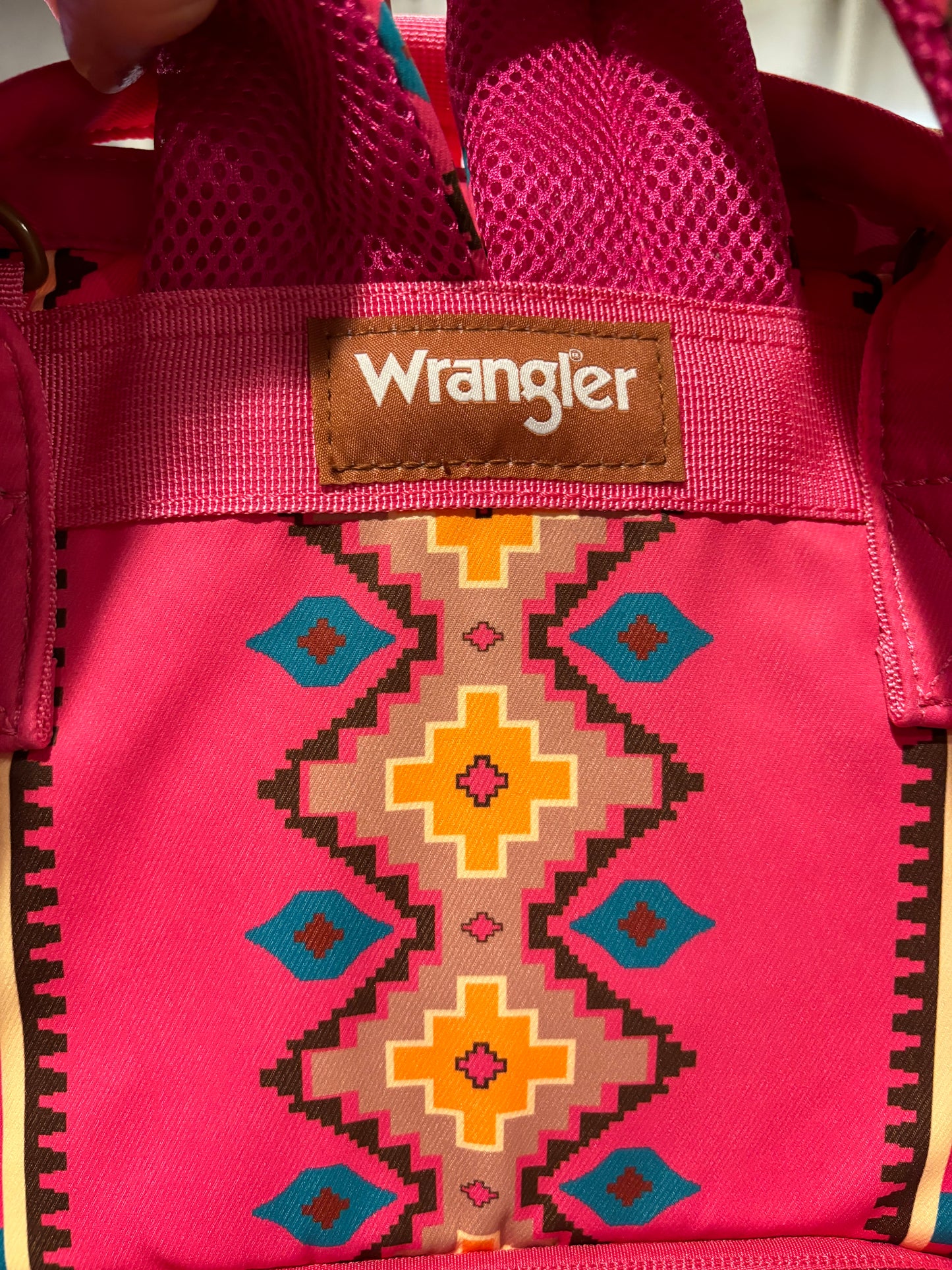 Wrangler Allover Aztec Dual Sided Backpack - Hot Pink