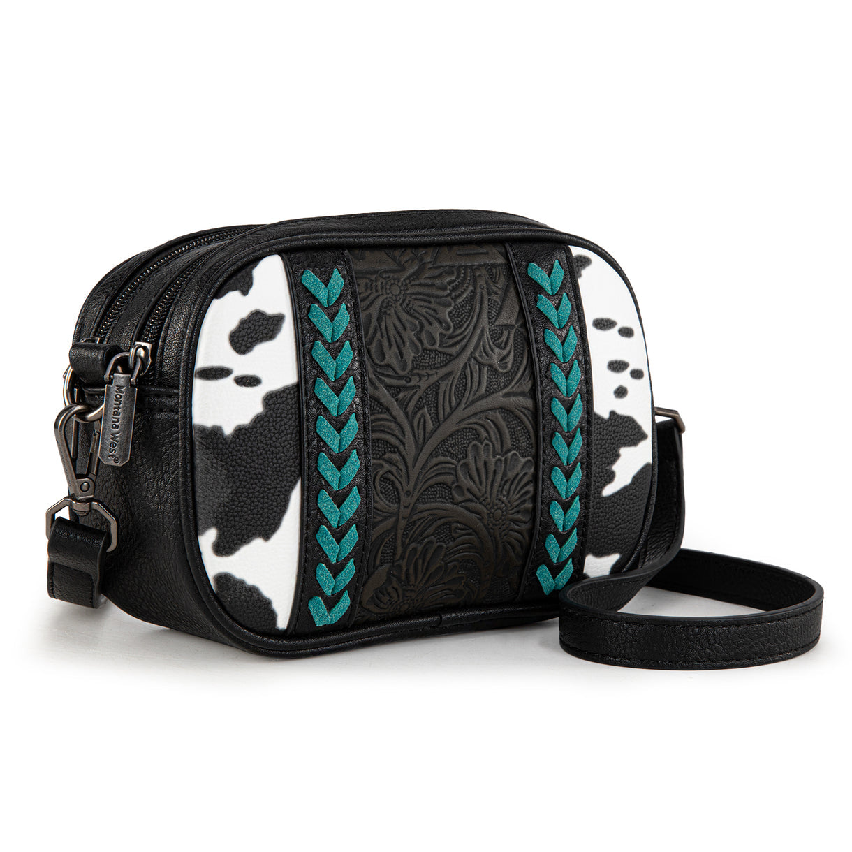 Montana West Tooled Collection Crossbody - Black