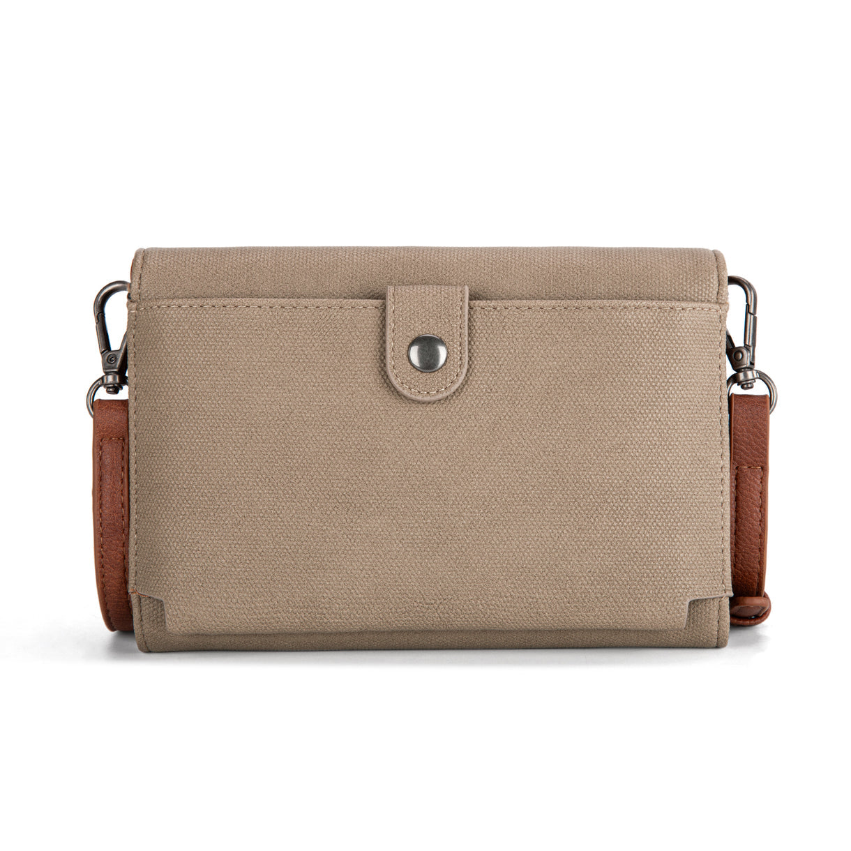 Wrangler Logo Waxed Canvas Wallet/Crossbody - khaki