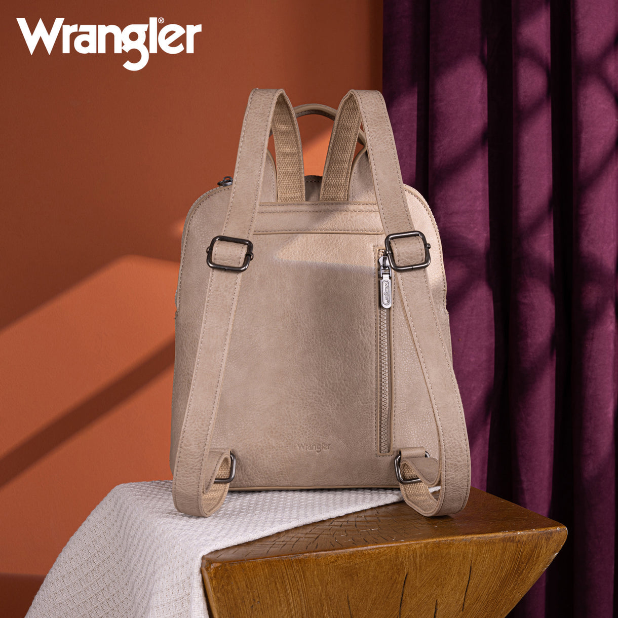Wrangler Classic Dome Zippered Backpack - Tan