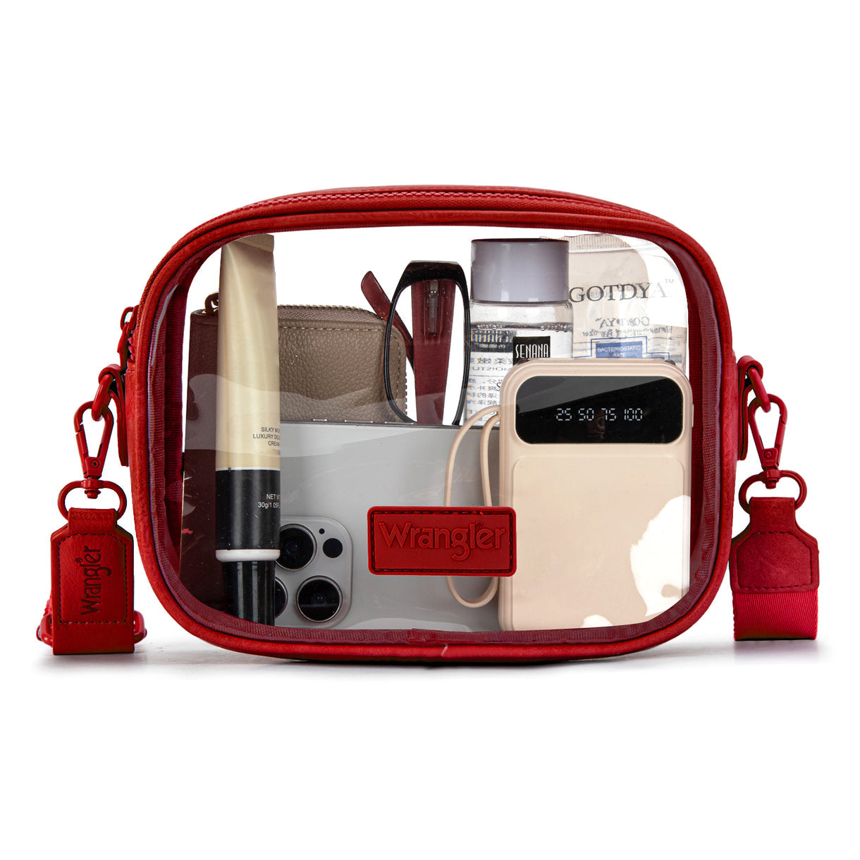 Wrangler Clear Crossbody Bag/Stadium Bag - Red