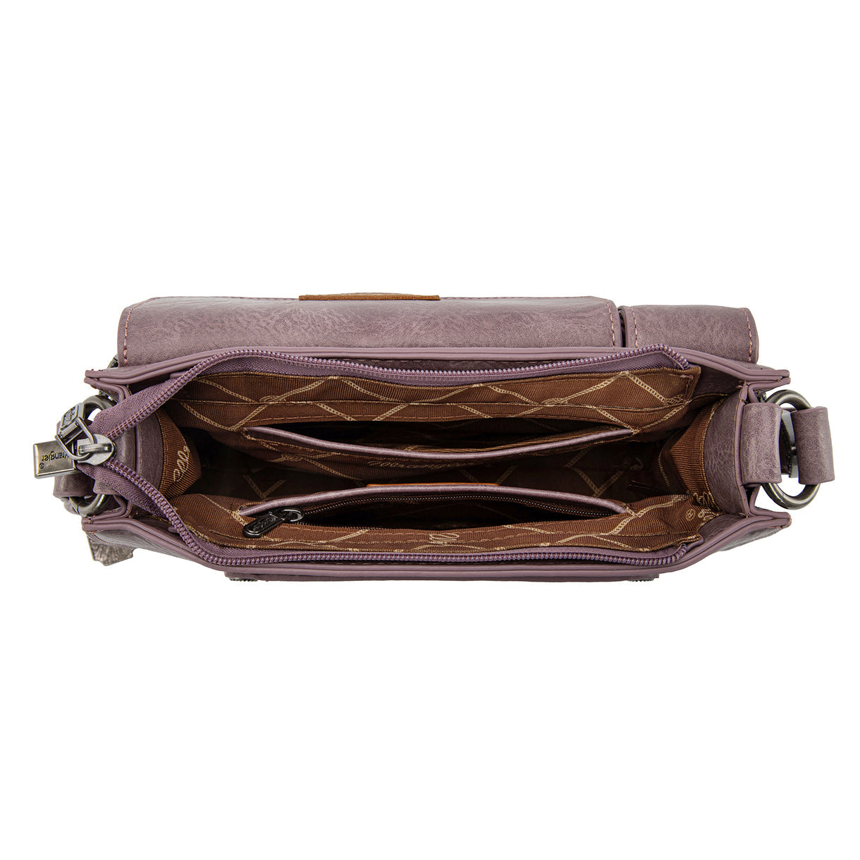 Wrangler Buckle Charm Small Shoulder Bag - Purple