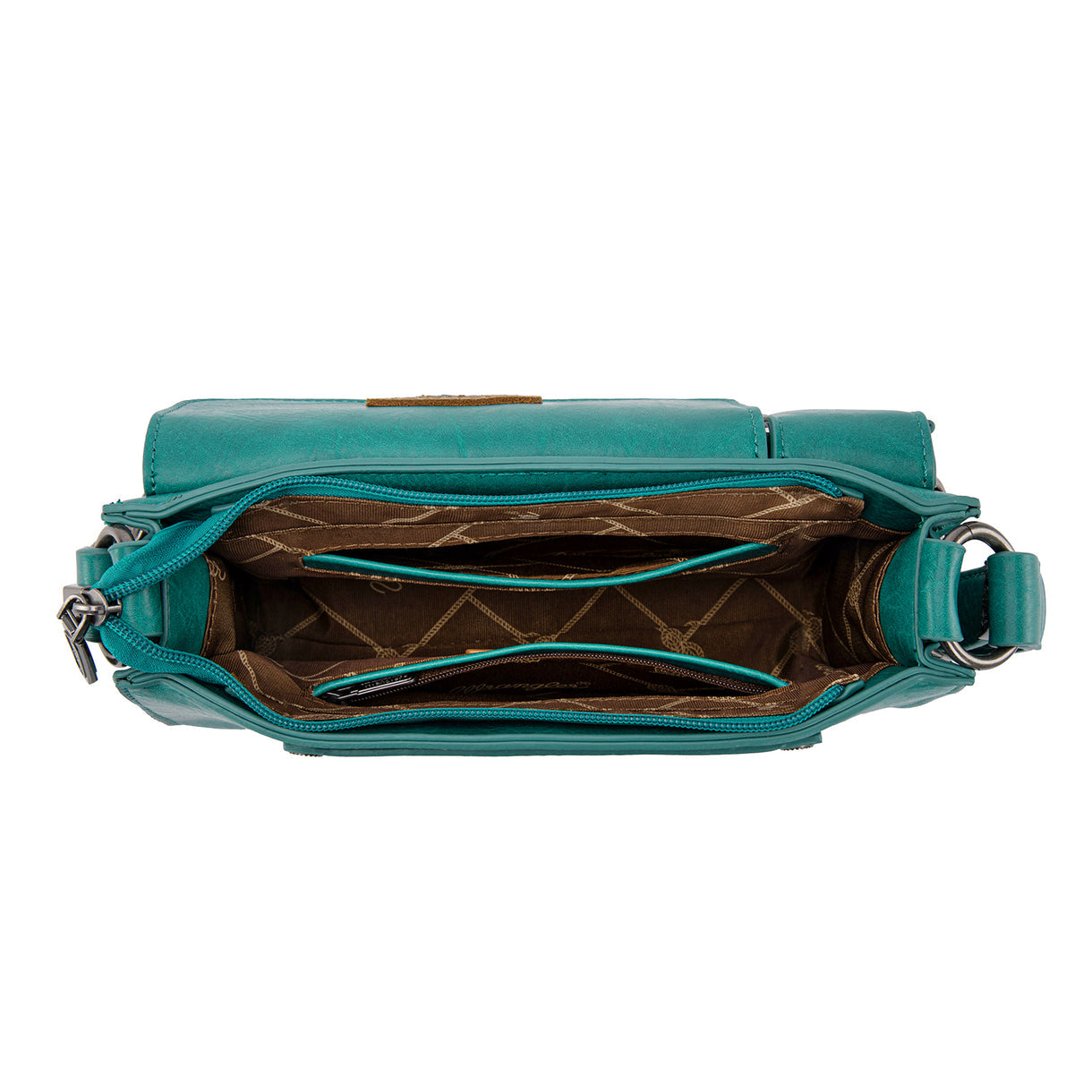 Wrangler Buckle Charm Small Shoulder Bag - Turquoise