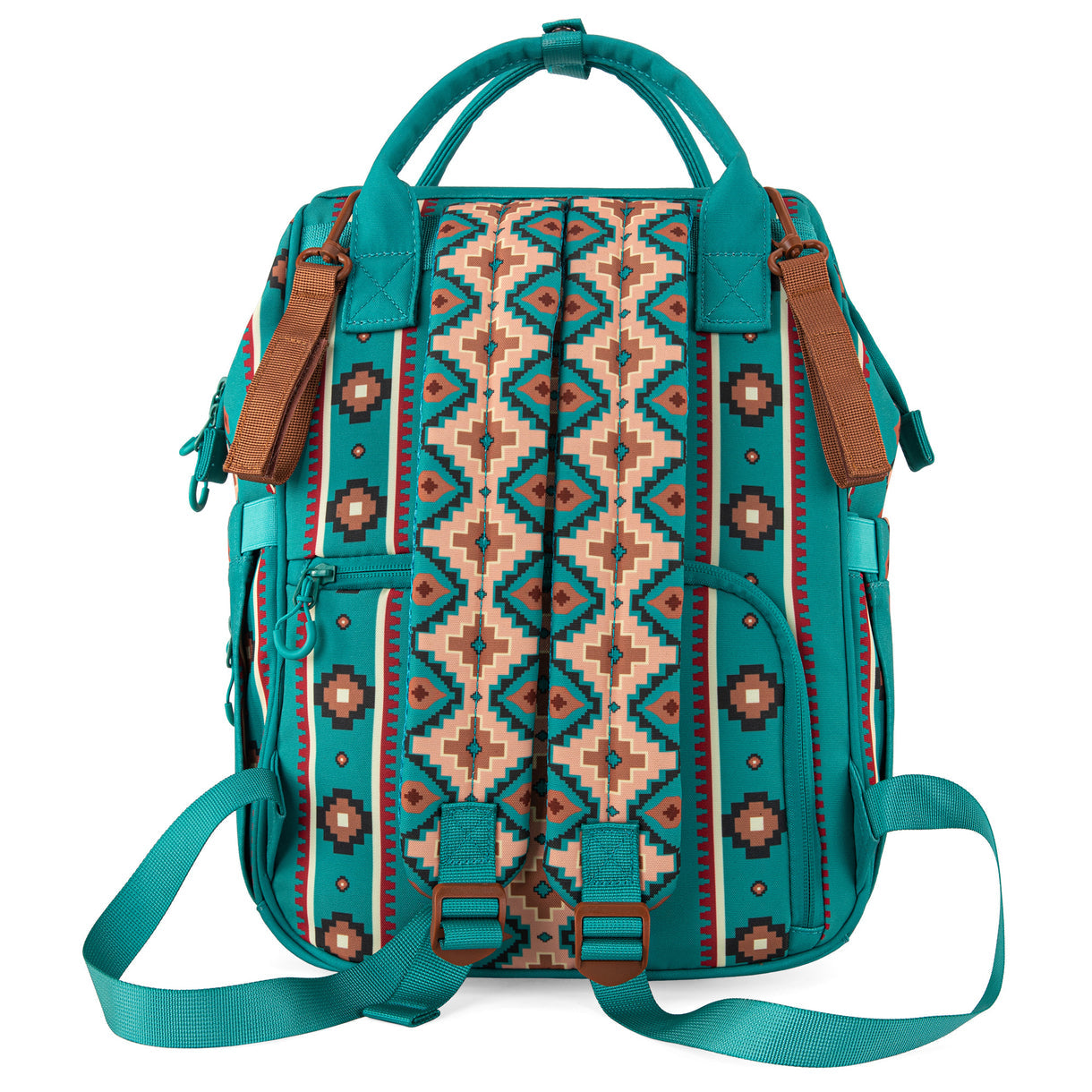 Wrangler Aztec Printed Callie Backpack - Teal