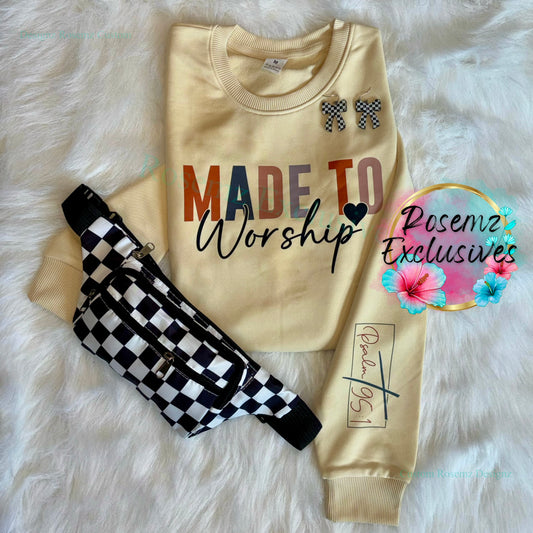 “Made to Worship” Inspirational Sweatshirt