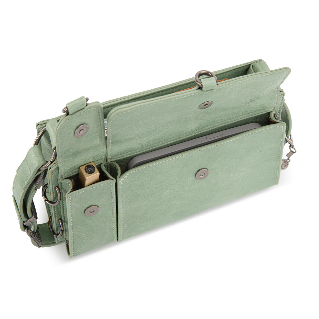 Wrangler Buckle Charm Small Shoulder Bag - Green