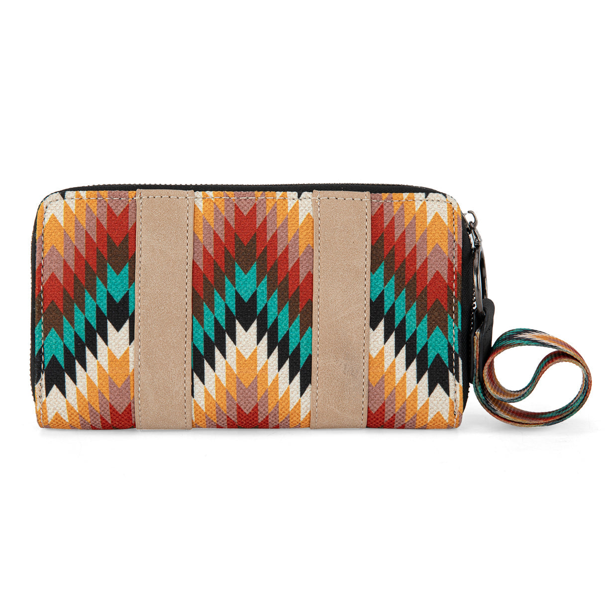 Wrangler Southwestern Art Print Wallet - Black - Multi Color