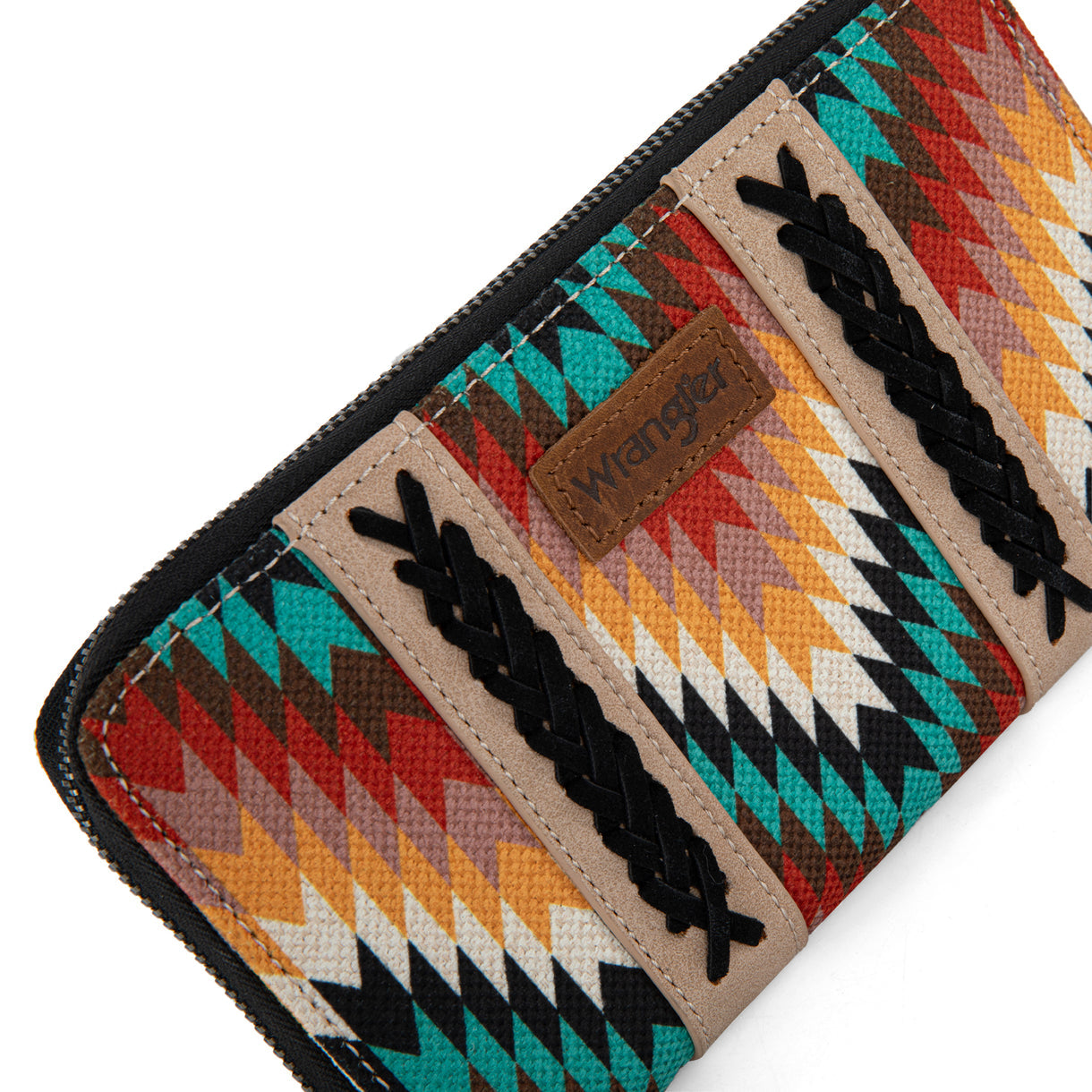 Wrangler Southwestern Art Print Wallet - Black - Multi Color