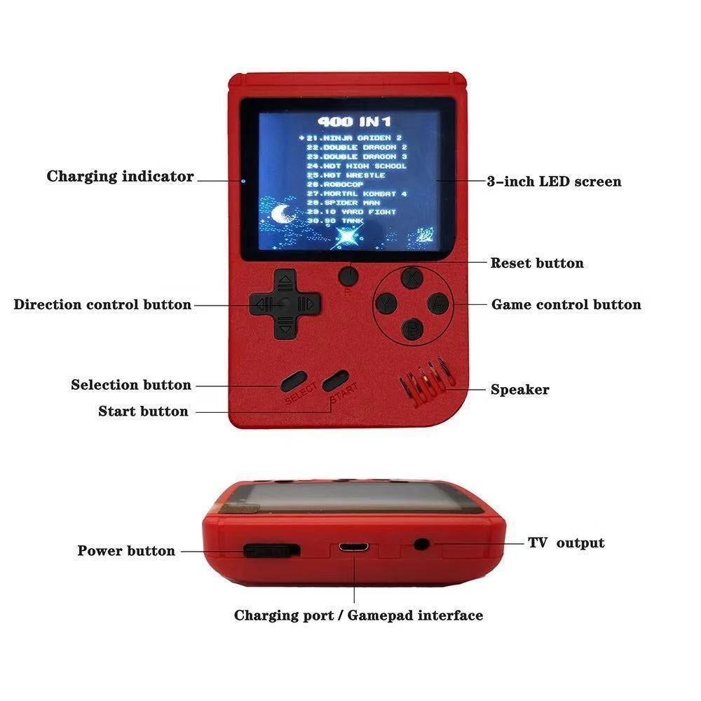 Handheld Gaming Console with 375  build in games. Great gift. Great for travel