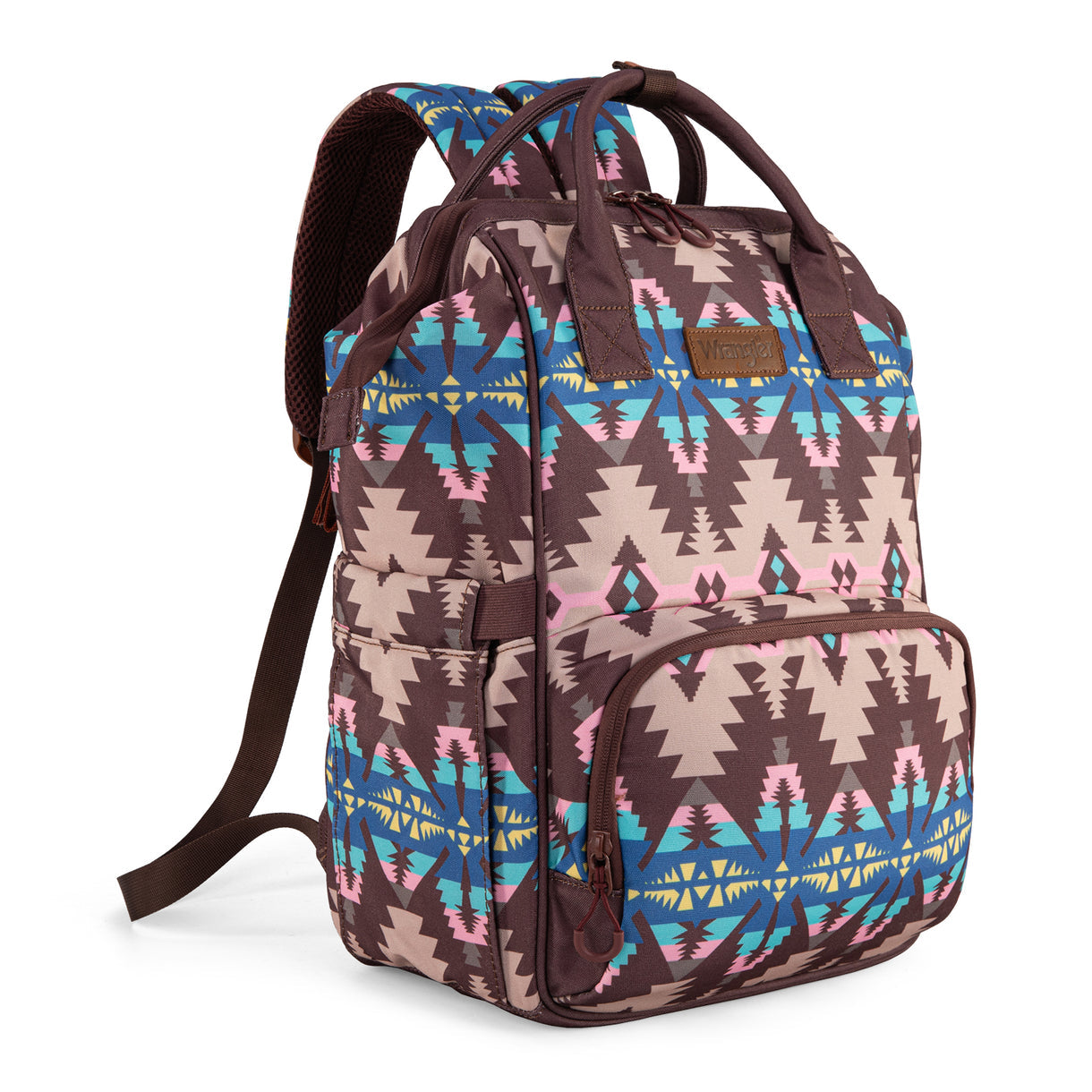 Wrangler Aztec Printed Callie Backpack - Dark Brown - Coffee