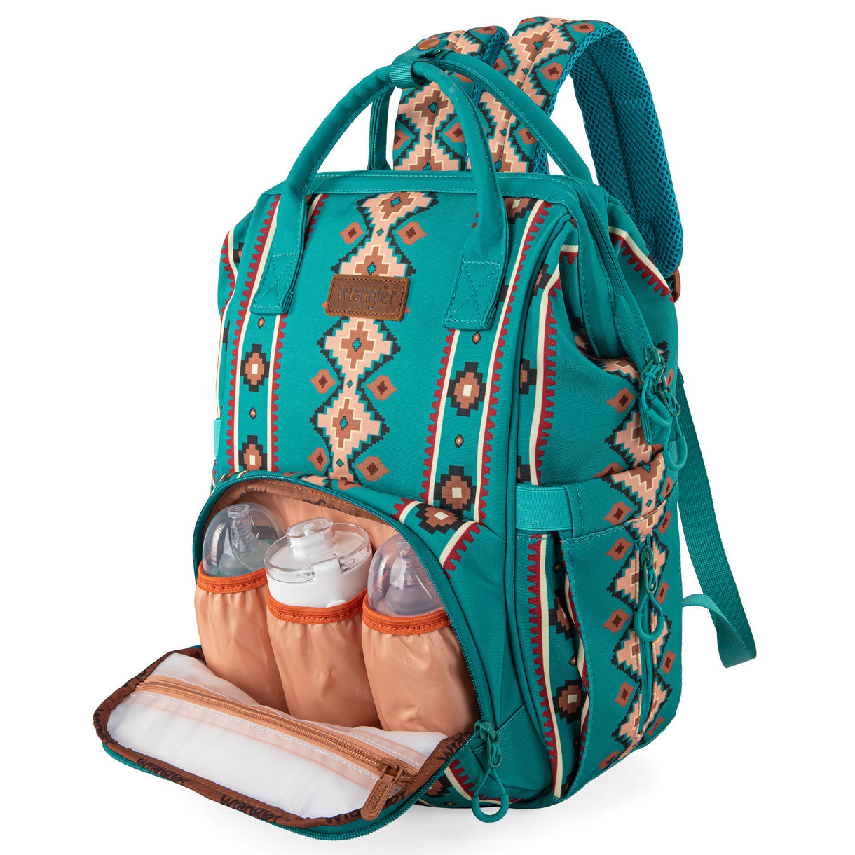 Wrangler Aztec Printed Callie Backpack - Teal