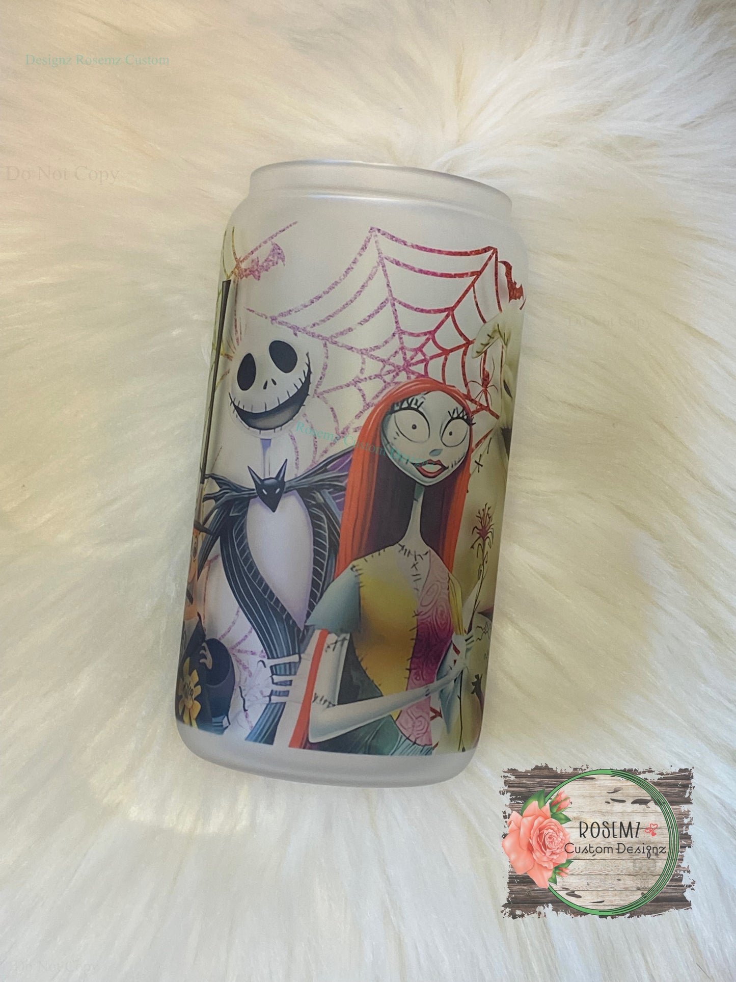 Nightmare, Christmas, Jack, sally, oogie, glass cup, beer can, coke can, coffee cup