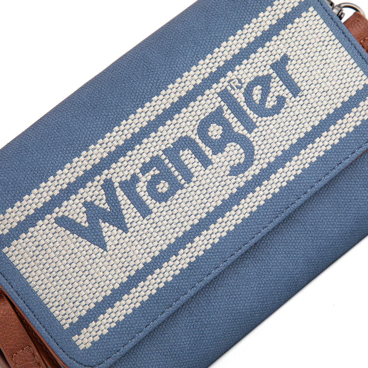Wrangler Logo Waxed Canvas Wallet/Crossbody - Jean