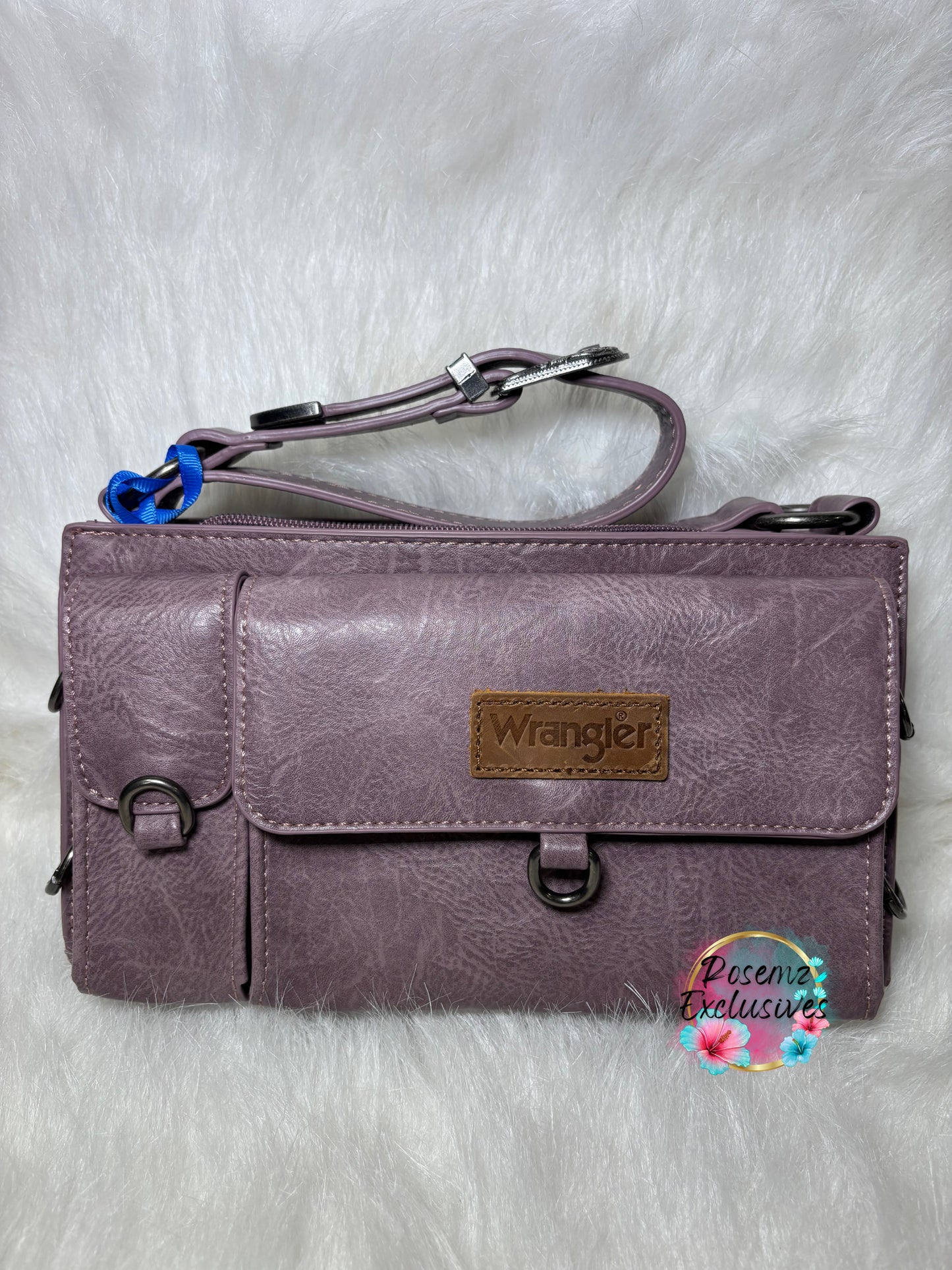 Wrangler Buckle Charm Small Shoulder Bag - Purple