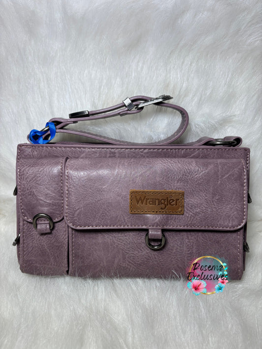 Wrangler Buckle Charm Small Shoulder Bag - Purple