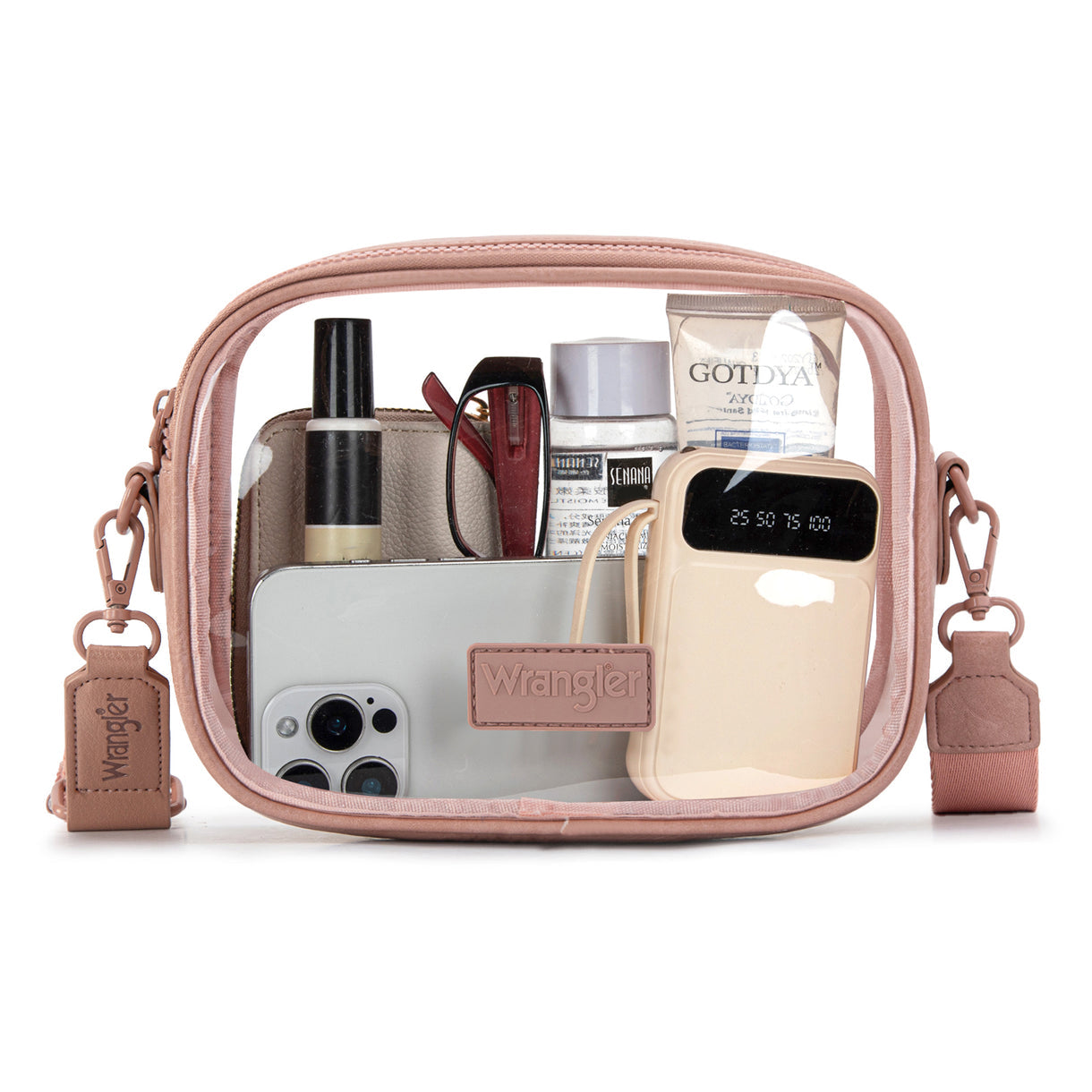 Wrangler Clear Crossbody Bag/Stadium Bag - Pink