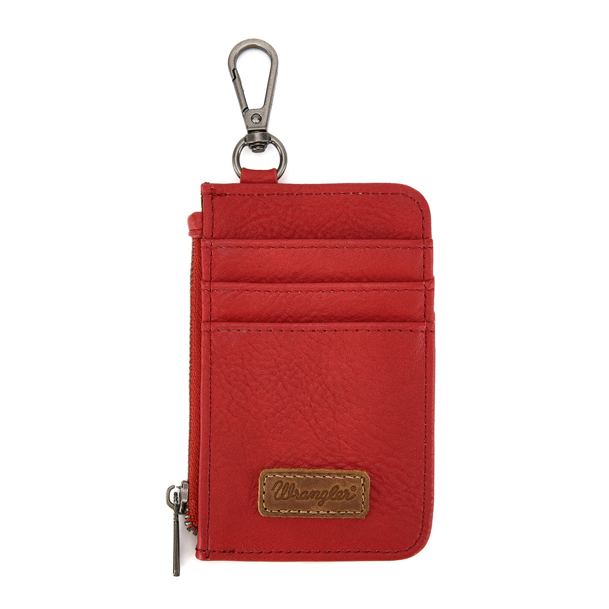 Wrangler logo "W" Embroidered Dual Pouch Wristlet