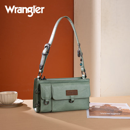 Wrangler Buckle Charm Small Shoulder Bag - Green