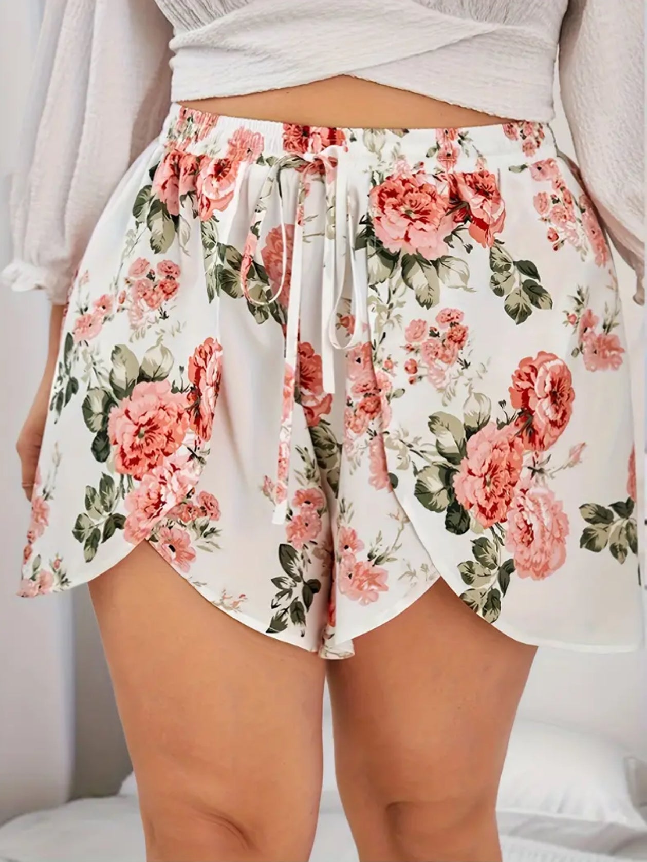 Floral print High waisted shorts - Spring - Summer