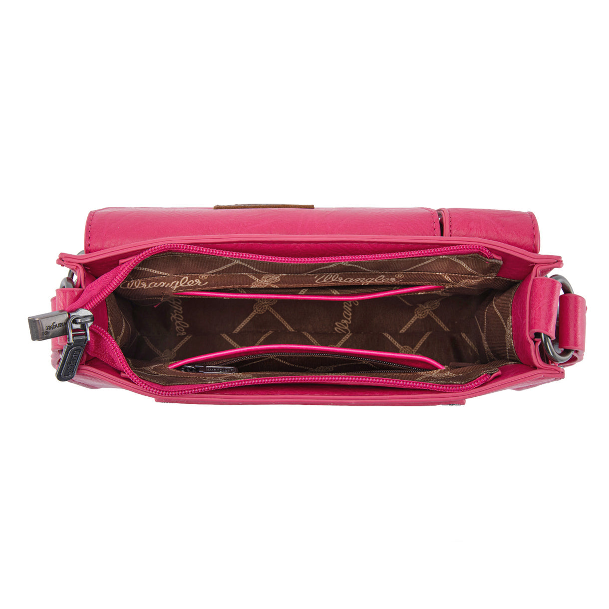 Wrangler Buckle Charm Small Shoulder Bag - Hot Pink