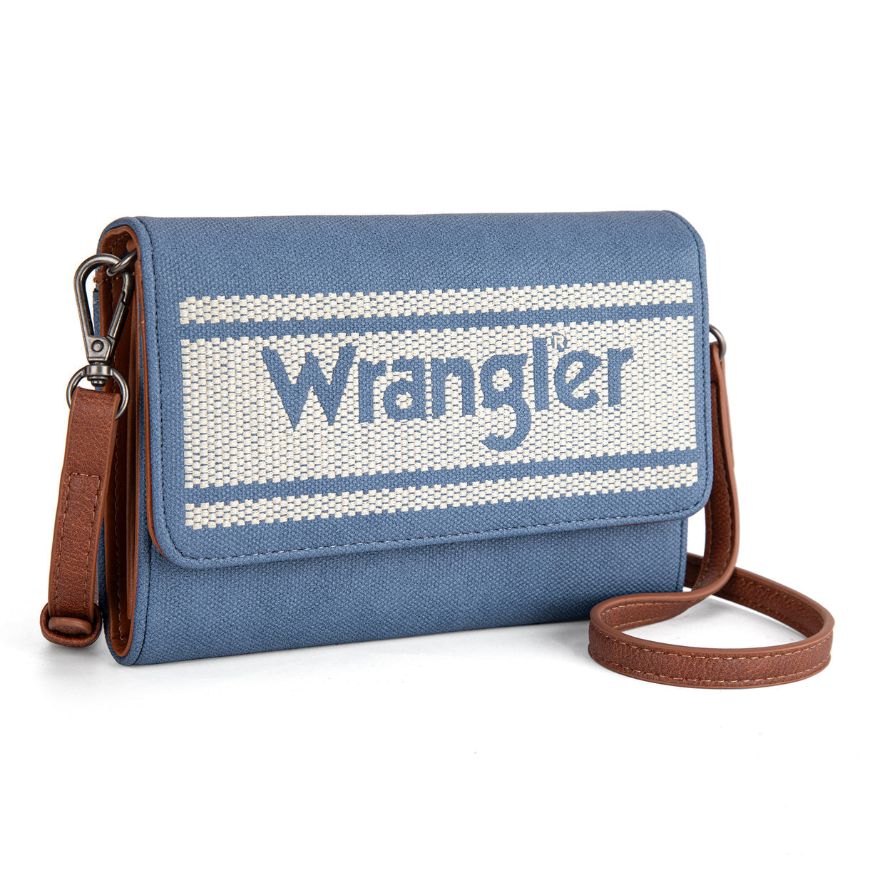 Wrangler Logo Waxed Canvas Wallet/Crossbody - Jean