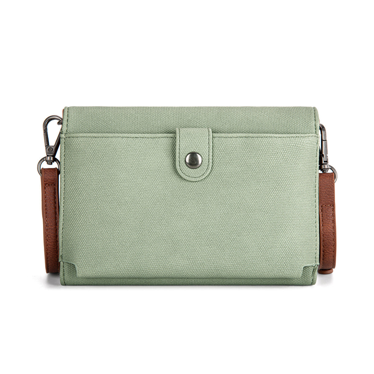 Wrangler Logo Waxed Canvas Wallet/Crossbody - Light Green