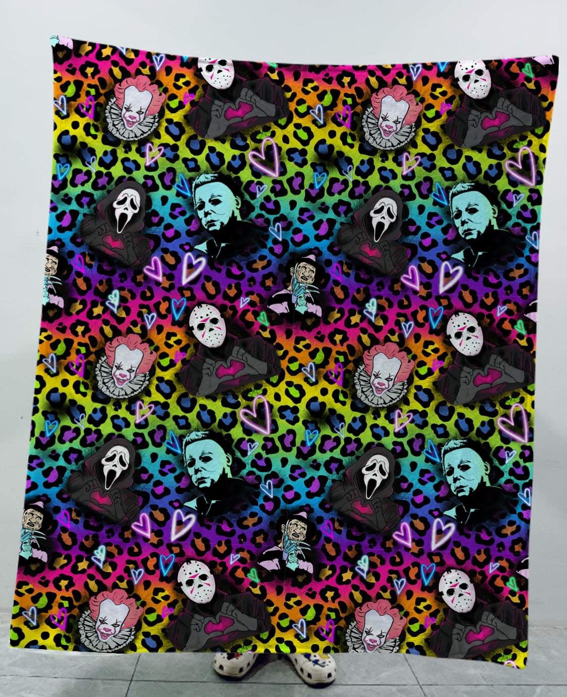 Halloween print fleece blankets