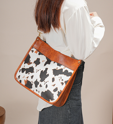 Cow Print Hand bag. Western purse.