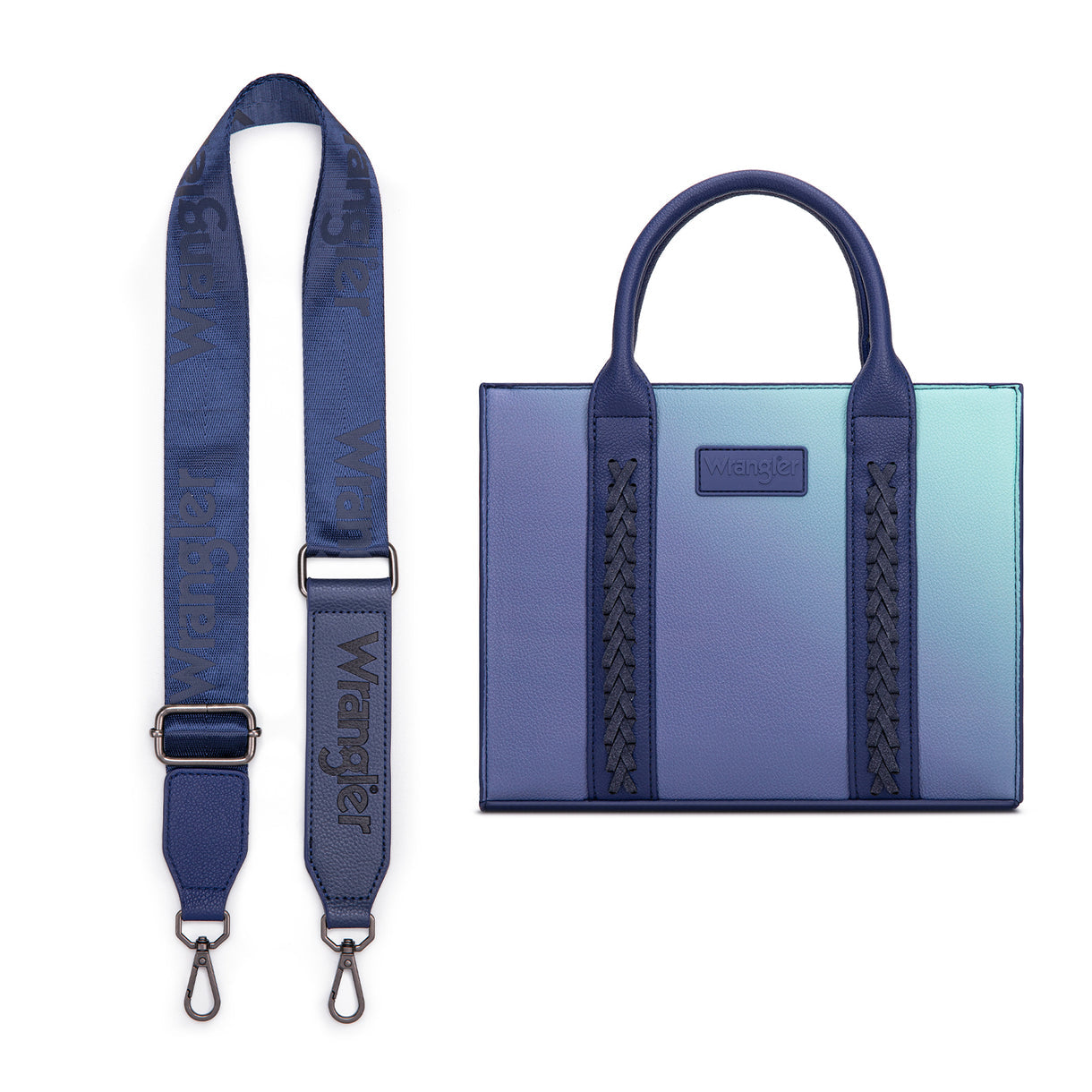 Wrangler Ombre Western Tote/Crossbody - Navy