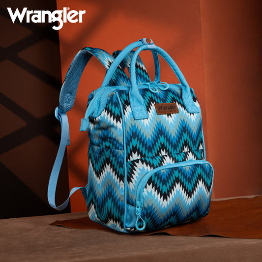 Wrangler Aztec Printed Callie Backpack - Blue