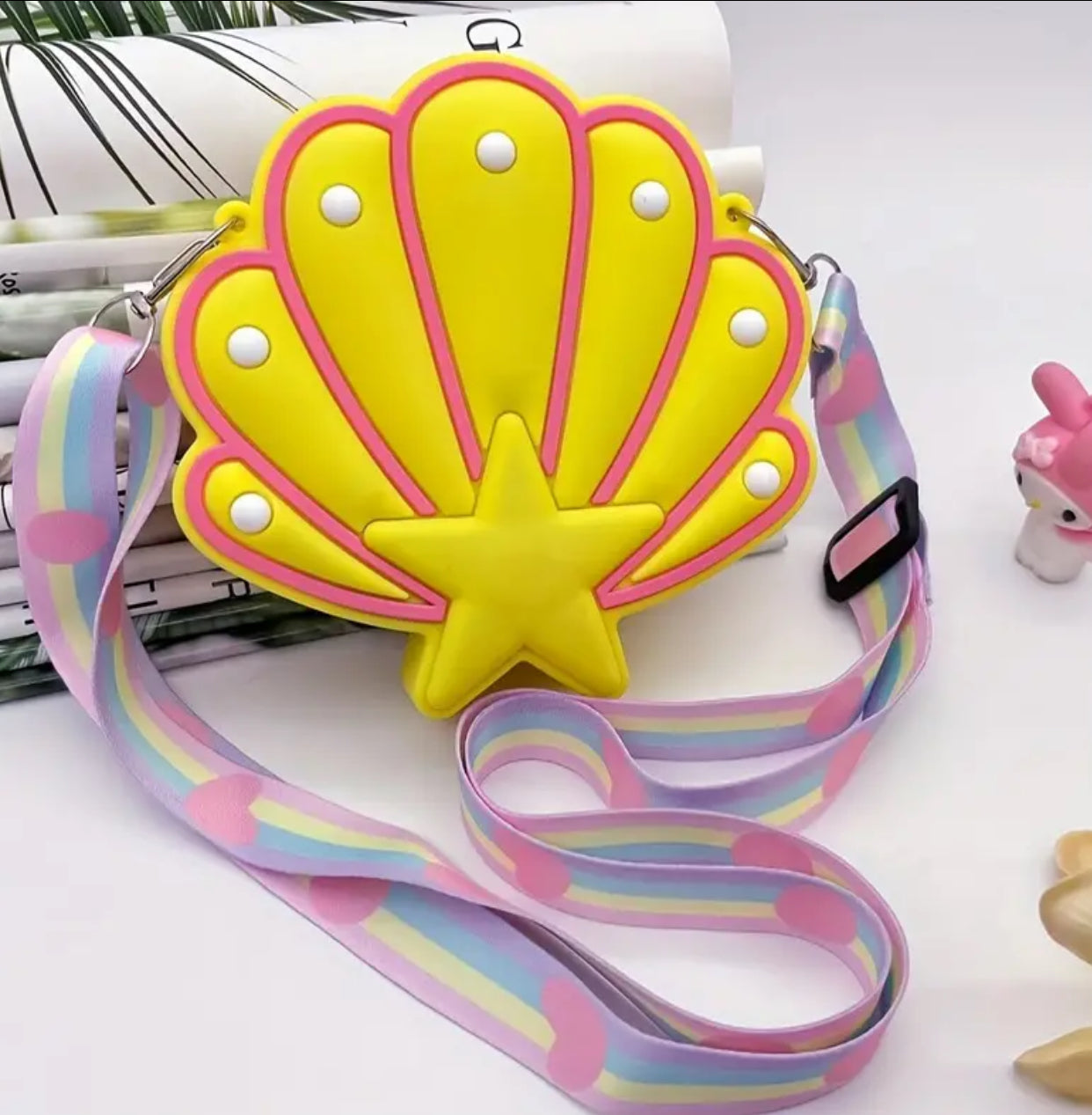 Children's Cute Shell Silicone Shoulder Coin Purse