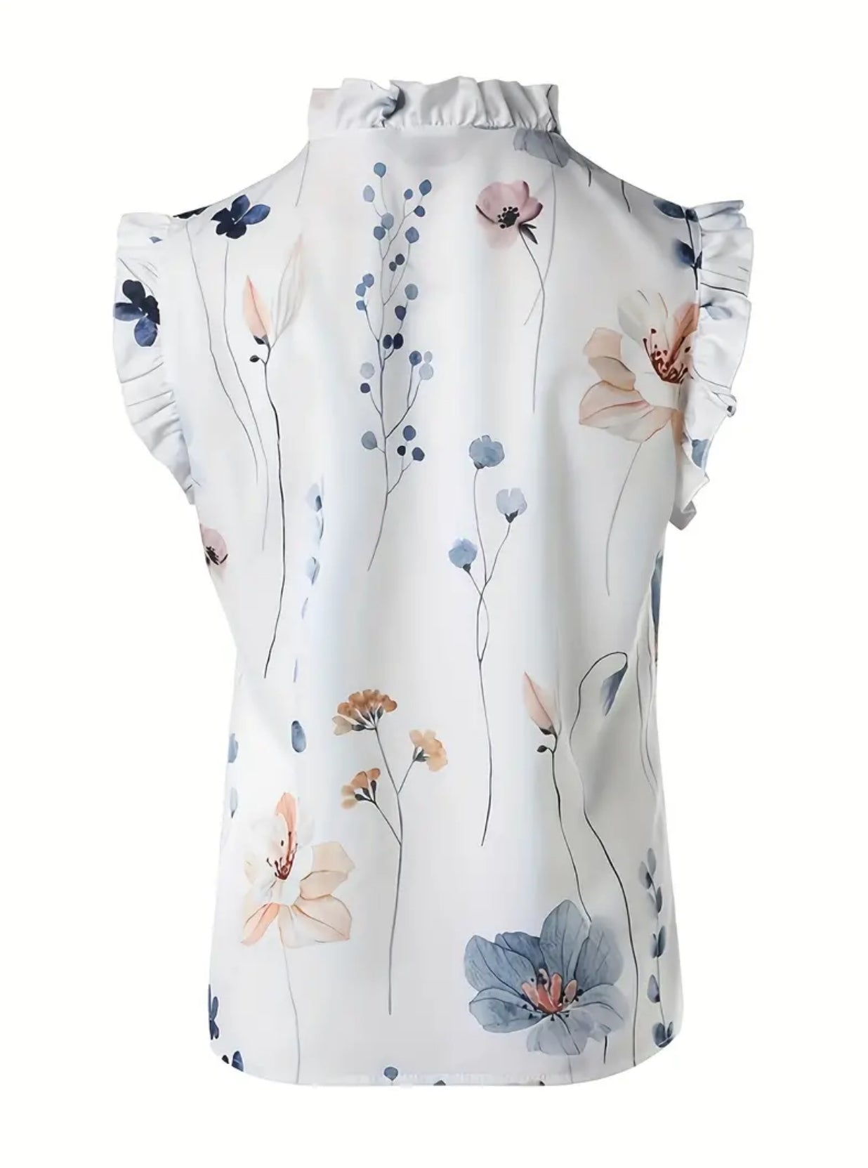 Women's Floral Ruffle Sleeve Summer Blouse