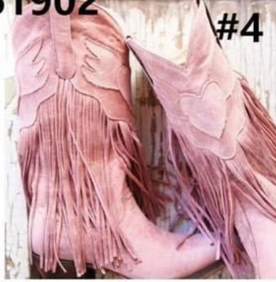 Women’s western cowgirl fringe colored boots